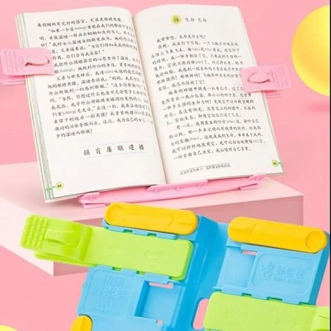 FUIENKO Étagère De Lecture Réglable Pour Enfants, Support De Livre Pliable Portable, Organisateur De Bureau Pour Fournitures Scolaires De Bureau 54db,Pink 4 FUIENKO Étagère De Lecture Réglable Pour Enfants, Support De Livre Pliable Portable, Organisateur De Bureau Pour Fournitures Scolaires De Bureau 54db,Pink – Image 2