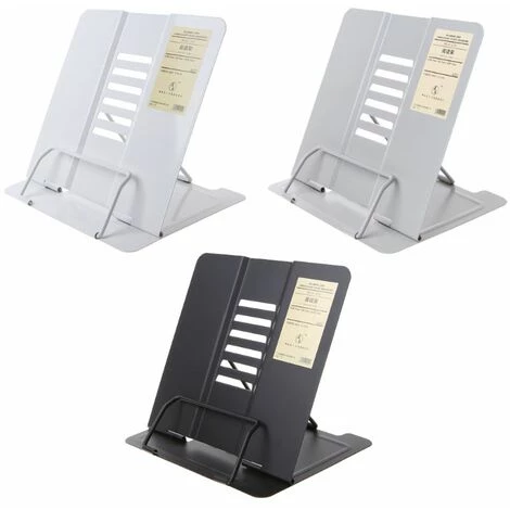FUIENKO Support De Livre De Lecture Réglable En Métal, Portable, étagère à Documents, Support De Livre,Black 4 FUIENKO Support De Livre De Lecture Réglable En Métal, Portable, étagère à Documents, Support De Livre,Black – Image 2