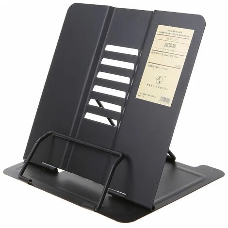 FUIENKO Support De Livre De Lecture Réglable En Métal, Portable, étagère à Documents, Support De Livre,Black 5 FUIENKO Support De Livre De Lecture Réglable En Métal, Portable, étagère à Documents, Support De Livre,Black – Image 3