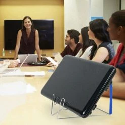 FUIENKO Support De Lecture Pour Livre, Pour Ordinateur Portable, Serre-livres à Angle Réglable En Acier Inoxydable, Pour Documents étudiants, Base Pliable,Bleu -Petit rangement Soldes Magasin 68244589 4