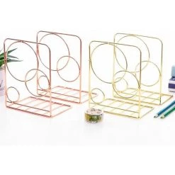 FUIENKO Serre-livres De Bureau En Métal, 1 Paire, Organisateur De Bureau, Support, étagère, Bibliothèque,Rose Gold 9 FUIENKO Serre-livres De Bureau En Métal, 1 Paire, Organisateur De Bureau, Support, étagère, Bibliothèque,Rose Gold -Petit rangement Soldes Magasin 68244665 3