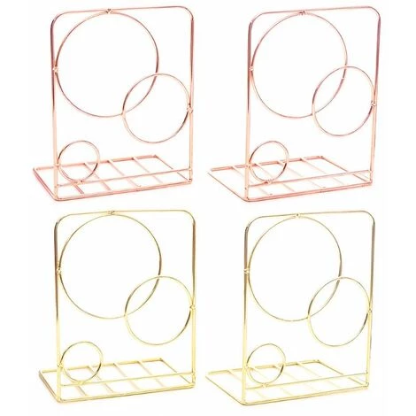 FUIENKO Serre-livres De Bureau En Métal, 1 Paire, Organisateur De Bureau, Support, étagère, Bibliothèque,Rose Gold 7 FUIENKO Serre-livres De Bureau En Métal, 1 Paire, Organisateur De Bureau, Support, étagère, Bibliothèque,Rose Gold – Image 5