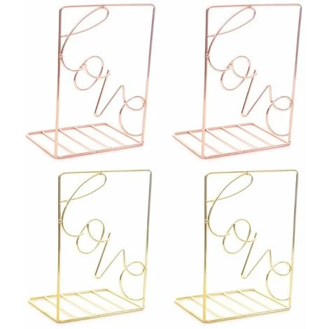 FUIENKO Serre-livres En Métal En Forme D'amour Créatif, Support De Rangement De Bureau, étagère De Livre, Support Organisateur, Dropshipping, 2 Pièces/paire,Rose Gold 5 FUIENKO Serre-livres En Métal En Forme D'amour Créatif, Support De Rangement De Bureau, étagère De Livre, Support Organisateur, Dropshipping, 2 Pièces/paire,Rose Gold – Image 3