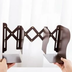 FUIENKO Bouchon De Livre Rétractable En Métal, Fonction Mathématique, Support De Serre-livres, Organisateur De Bureau, Pour Livres, Films, Cd, 150x100x190mm,Black -Petit rangement Soldes Magasin 68244708 3