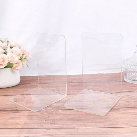 FUIENKO Serre-livres En Acrylique Transparent En Forme De L, 1 Pièce, Organisateur De Bureau, Porte-livre, Accessoires De Papeterie Scolaire Et De Bureau,A 6 FUIENKO Serre-livres En Acrylique Transparent En Forme De L, 1 Pièce, Organisateur De Bureau, Porte-livre, Accessoires De Papeterie Scolaire Et De Bureau,A – Image 4