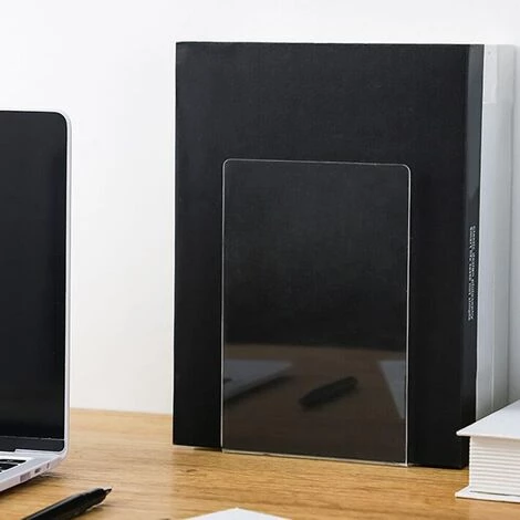 FUIENKO Serre-livres En Acrylique Transparent, 2 Pièces, Support De Livre, Support De Livre, Cadre Porte-Document, Support De Bureau, Organisateur De Serre-livres,Frosted 2PCS 6 FUIENKO Serre-livres En Acrylique Transparent, 2 Pièces, Support De Livre, Support De Livre, Cadre Porte-Document, Support De Bureau, Organisateur De Serre-livres,Frosted 2PCS – Image 4