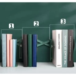 FUIENKO Étagère Rétractable Créative En Métal, Support De Livre Pour étudiant, Rangement De Serre-livres Pliants, Fournitures Scolaires De Bureau, Organisateur De Livres,Blue 9 FUIENKO Étagère Rétractable Créative En Métal, Support De Livre Pour étudiant, Rangement De Serre-livres Pliants, Fournitures Scolaires De Bureau, Organisateur De Livres,Blue -Petit rangement Soldes Magasin 68244769 3