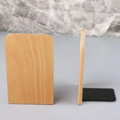 FUIENKO Y1UB – Organisateur De Bureau En Bois Naturel, Serre-livres Antidérapants Pour La Maison,2 -Petit rangement Soldes Magasin 68244773 5