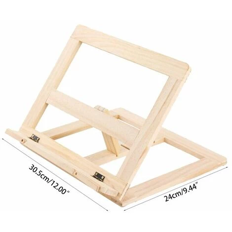 FUIENKO Chevalet De Table En Bois, Support Pour Livre De Cuisine, Repose-tablette Pour Livre De Texte,B 4 FUIENKO Chevalet De Table En Bois, Support Pour Livre De Cuisine, Repose-tablette Pour Livre De Texte,B – Image 2