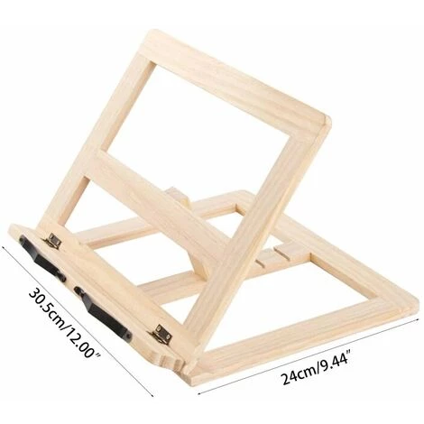 FUIENKO Chevalet De Table En Bois, Support Pour Livre De Cuisine, Repose-tablette Pour Livre De Texte,B 5 FUIENKO Chevalet De Table En Bois, Support Pour Livre De Cuisine, Repose-tablette Pour Livre De Texte,B – Image 3