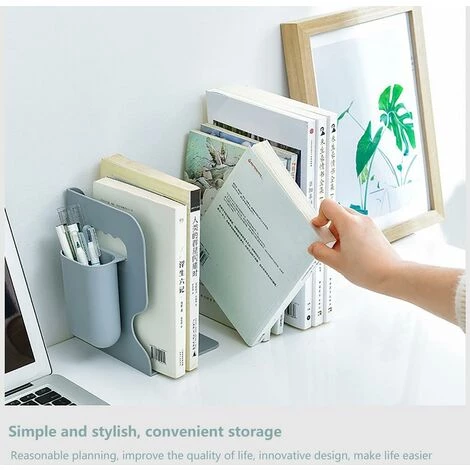 FUIENKO Sac De Rangement Rétractable Pour Livres D'étudiants, Support De Bureau, étagère, Serre-livres Avec Porte-stylo, Papeterie,white,CN 7 FUIENKO Sac De Rangement Rétractable Pour Livres D'étudiants, Support De Bureau, étagère, Serre-livres Avec Porte-stylo, Papeterie,white,CN – Image 5