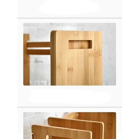 FUIENKO Bibliothèque De Bureau Extensible, Bibliothèque De Bureau En Bambou, Mini étagère Réglable Pour Bureau, Maison, école,Bamboo 6 FUIENKO Bibliothèque De Bureau Extensible, Bibliothèque De Bureau En Bambou, Mini étagère Réglable Pour Bureau, Maison, école,Bamboo – Image 4