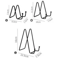 FUIENKO Présentoir De Magazines D'art En Fer, Support à Vaisselle, Assiette, Cadre De Bol, Support De Livre Sur Pied, Présentoir D'art En Fer, Accessoires De Bureau,BKS -Petit rangement Soldes Magasin 68244864 5