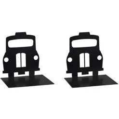 FUIENKO Supports De Livres En Métal Ajourés, 1 Paire De Serre-livres En Métal, Supports De Livres Durables Et Légers, Antidérapants, 652E,classic Cars