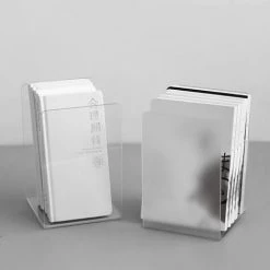 FUIENKO L74A Support De Fichiers En Acrylique Transparent, Support De Bureau, Organisateur De Fichiers Clairs, Documents/lettres/livres, Support De Rangement, Organisateurs De Maquillage,Transparent White -Petit rangement Soldes Magasin 68244880 4