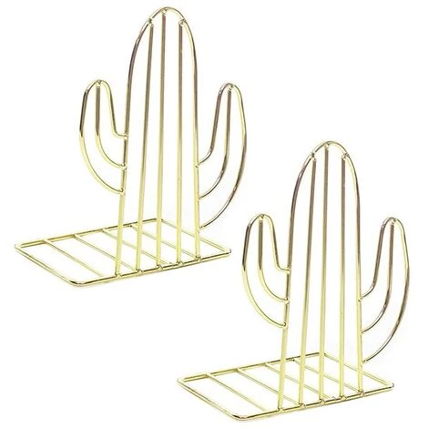 FUIENKO Support De Livre En Forme De Cactus, 1 Paire, Support De Livre En Fer, Serre-livres, étagère De Livre, Organisateur De Bureau, Support De Rangement Pour école,Golden,Espagne 3 FUIENKO Support De Livre En Forme De Cactus, 1 Paire, Support De Livre En Fer, Serre-livres, étagère De Livre, Organisateur De Bureau, Support De Rangement Pour école,Golden,Espagne