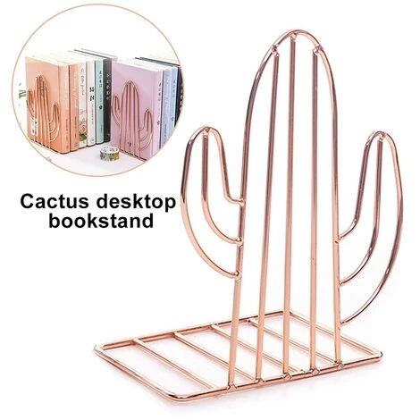 FUIENKO Support De Livre En Forme De Cactus, 1 Paire, Support De Livre En Fer, Serre-livres, étagère De Livre, Organisateur De Bureau, Support De Rangement Pour école,Golden,Espagne 5 FUIENKO Support De Livre En Forme De Cactus, 1 Paire, Support De Livre En Fer, Serre-livres, étagère De Livre, Organisateur De Bureau, Support De Rangement Pour école,Golden,Espagne – Image 3