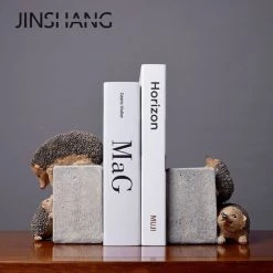 FUIENKO Support De Livres En Forme De Hérisson, Décoration De Maison, Serre-livres, Bouchon De Livre, Support De Table De Lecture,1 Pair -Petit rangement Soldes Magasin 68244901 5