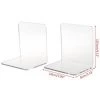 FUIENKO Serre-livres En Acrylique Transparent, 2 Pièces, Organisateur De Bureau En Forme De L, Porte-livre De Bureau, Fournitures Scolaires 1 FUIENKO Serre-livres En Acrylique Transparent, 2 Pièces, Organisateur De Bureau En Forme De L, Porte-livre De Bureau, Fournitures Scolaires -Petit rangement Soldes Magasin 68244916 1