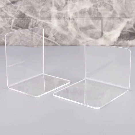 FUIENKO Serre-livres En Acrylique Transparent, 2 Pièces, Organisateur De Bureau En Forme De L, Porte-livre De Bureau, Fournitures Scolaires 5 FUIENKO Serre-livres En Acrylique Transparent, 2 Pièces, Organisateur De Bureau En Forme De L, Porte-livre De Bureau, Fournitures Scolaires – Image 3