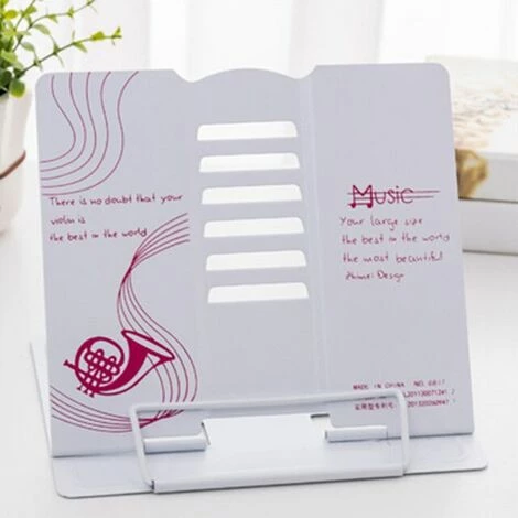 FUIENKO Support De Livre En Métal Réglable, Plateau Et Trombones De Page, Bureau De Lecture Pour Livre De Cuisine, Supports Pour Manuels Et Livres,WHITE,Fédération De Russie 3 FUIENKO Support De Livre En Métal Réglable, Plateau Et Trombones De Page, Bureau De Lecture Pour Livre De Cuisine, Supports Pour Manuels Et Livres,WHITE,Fédération De Russie