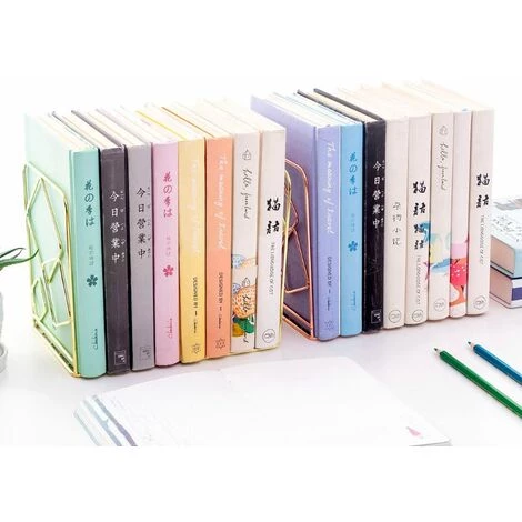 FUIENKO Serre-livres Carrés En Métal Pour Bureau, 2 Pièces, Support Pour Livres, étagère, Y3NC,Rose Gold 7 FUIENKO Serre-livres Carrés En Métal Pour Bureau, 2 Pièces, Support Pour Livres, étagère, Y3NC,Rose Gold – Image 5