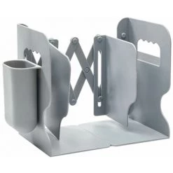 FUIENKO Porte-livre Réglable 2 En 1, Serre-livre Avec Porte-stylo, Pour Le Bureau Des étudiants, Organiseur De Fichiers Pour Magazines,Gris Foncé -Petit rangement Soldes Magasin 68244930 3