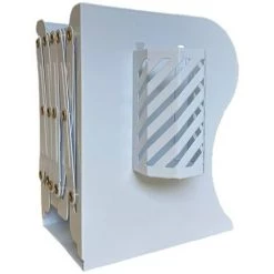 FUIENKO Serre-livres Réglables Pour Livres Lourds, Serre-livres Décoratifs En Métal Antidérapant, Porte-livre Pour Le Bureau Et La Maison,WHITE