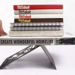 FUIENKO Serre-livre En Métal De Qualité Supérieure, Support De Livre Ajouré, élégant, Créatif, Antidérapant, Pour Le Bureau,E -Petit rangement Soldes Magasin 68244953 3