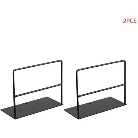 FUIENKO Paire De Serre-livres En Fer Forgé, Support En Métal Pour Livres Et Magazines, Organisateur De Bureau, Rangement étagère,,Black 4 FUIENKO Paire De Serre-livres En Fer Forgé, Support En Métal Pour Livres Et Magazines, Organisateur De Bureau, Rangement étagère,,Black – Image 2