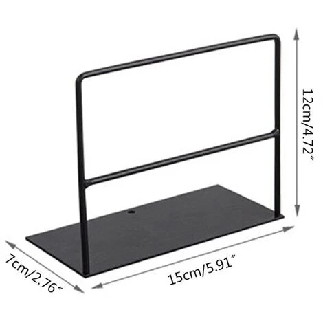 FUIENKO Paire De Serre-livres En Fer Forgé, Support En Métal Pour Livres Et Magazines, Organisateur De Bureau, Rangement étagère,,Black 6 FUIENKO Paire De Serre-livres En Fer Forgé, Support En Métal Pour Livres Et Magazines, Organisateur De Bureau, Rangement étagère,,Black – Image 4