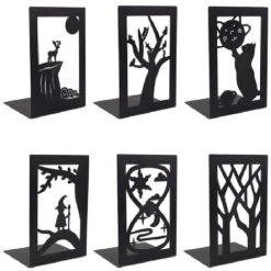 FUIENKO Serre-livres élégants En Métal De Qualité Supérieure, Supports De Livres Ajourés Créatifs, Cadeaux Créatifs, Antidérapants, Pour Le Bureau Y3NC,E -Petit rangement Soldes Magasin 68245018 3