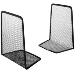 FUIENKO Serre-livres En Maille Métallique, Support De Livre Antidérapant, Support D'étagère De Bureau, Bouchon De Livre Pour Livres/films/cd/jeux Vidéo, 1 Paire -Petit rangement Soldes Magasin 68245024 3