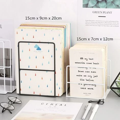 Fuienko 2 – Serre-livres En Métal, Kawaii Lapin Chat, Organisateur De Bureau, étagère De Bureau, Papeterie Scolaire,house White 4 Fuienko 2 – Serre-livres En Métal, Kawaii Lapin Chat, Organisateur De Bureau, étagère De Bureau, Papeterie Scolaire,house White – Image 2