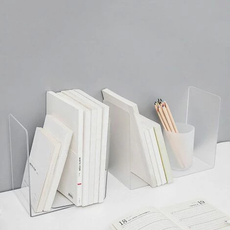 FUIENKO Serre-livres En Acrylique Transparent, Présentoir, Support, Porte-document, Organisateur Pour Bureau, 1 Pièce,transparent 4 FUIENKO Serre-livres En Acrylique Transparent, Présentoir, Support, Porte-document, Organisateur Pour Bureau, 1 Pièce,transparent – Image 2