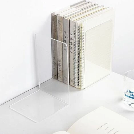 FUIENKO Serre-livres En Acrylique Transparent, Présentoir, Support, Porte-document, Organisateur Pour Bureau, 1 Pièce,transparent 5 FUIENKO Serre-livres En Acrylique Transparent, Présentoir, Support, Porte-document, Organisateur Pour Bureau, 1 Pièce,transparent – Image 3