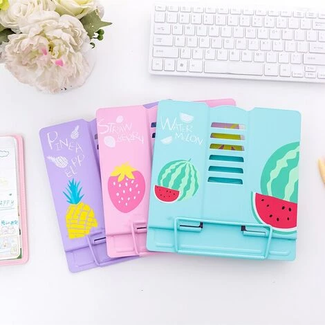 FUIENKO Étagère De Lecture Portable Multifonctionnelle, Support De Livre En Métal à Angle Réglable, Support De Lecture De Documents Pliable Pour L'étude,watermelon 4 FUIENKO Étagère De Lecture Portable Multifonctionnelle, Support De Livre En Métal à Angle Réglable, Support De Lecture De Documents Pliable Pour L'étude,watermelon – Image 2