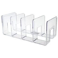 FUIENKO Serre-livres En Acrylique Transparent Multicouche, étagère Décorative Pour Livre, Pour La Maison, Le Bureau, L'école, La Bibliothèque, Fournitures De Papeterie, Cadeaux,02