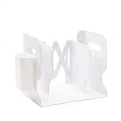 FUIENKO Support De Livre De Haute Qualité, écologique, Réglable, Utilisation Polyvalente, Décor De Bureau, Serre-livres En Plastique, White