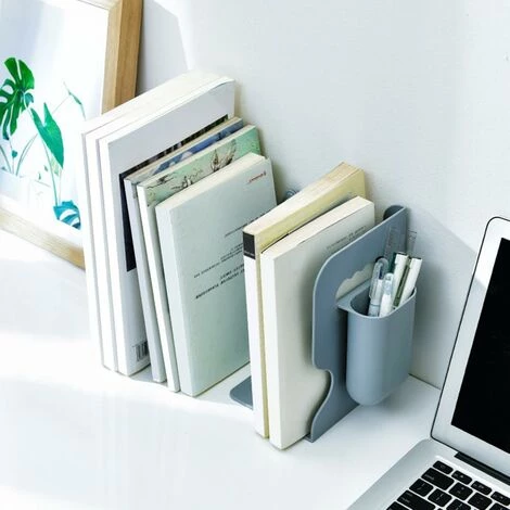 FUIENKO Support De Livre De Haute Qualité, écologique, Réglable, Utilisation Polyvalente, Décor De Bureau, Serre-livres En Plastique, White 4 FUIENKO Support De Livre De Haute Qualité, écologique, Réglable, Utilisation Polyvalente, Décor De Bureau, Serre-livres En Plastique, White – Image 2