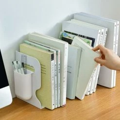 FUIENKO Support De Livre De Haute Qualité, écologique, Réglable, Utilisation Polyvalente, Décor De Bureau, Serre-livres En Plastique, White 10 FUIENKO Support De Livre De Haute Qualité, écologique, Réglable, Utilisation Polyvalente, Décor De Bureau, Serre-livres En Plastique, White -Petit rangement Soldes Magasin 68245085 4