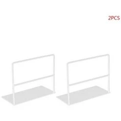 FUIENKO Paire De Serre-livres En Fer Forgé, Support En Métal Pour Livres Et Magazines, Organisateur De Bureau, Rangement étagère,,Black -Petit rangement Soldes Magasin 68245110 3