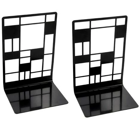 FUIENKO Serre-livres En Métal De Qualité Supérieure, 2 Pièces/paquet, Support De Livre Ajouré, Créatif, Antidérapant, Cadeau 3 FUIENKO Serre-livres En Métal De Qualité Supérieure, 2 Pièces/paquet, Support De Livre Ajouré, Créatif, Antidérapant, Cadeau