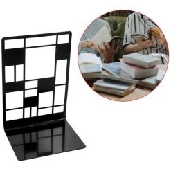 FUIENKO Serre-livres En Métal De Qualité Supérieure, 2 Pièces/paquet, Support De Livre Ajouré, Créatif, Antidérapant, Cadeau 10 FUIENKO Serre-livres En Métal De Qualité Supérieure, 2 Pièces/paquet, Support De Livre Ajouré, Créatif, Antidérapant, Cadeau -Petit rangement Soldes Magasin 68245152 4