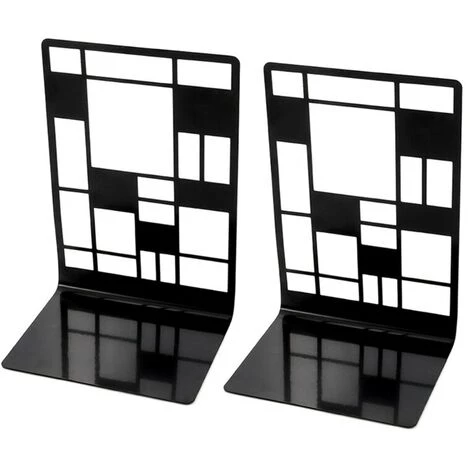FUIENKO Serre-livres En Métal De Qualité Supérieure, 2 Pièces/paquet, Support De Livre Ajouré, Créatif, Antidérapant, Cadeau 7 FUIENKO Serre-livres En Métal De Qualité Supérieure, 2 Pièces/paquet, Support De Livre Ajouré, Créatif, Antidérapant, Cadeau – Image 5