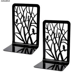 FUIENKO Nouveau Support De Livre En Métal Pour Enfants, étagère Creuse Antidérapante Pour La Maison Et Le Bureau, Support De Serre-livres, Support De Bouchon De Livre,H01