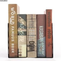 FUIENKO Nouveau Support De Livre En Métal Pour Enfants, étagère Creuse Antidérapante Pour La Maison Et Le Bureau, Support De Serre-livres, Support De Bouchon De Livre,H01 -Petit rangement Soldes Magasin 68245157 3