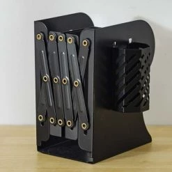 FUIENKO Morandi – Support Télescopique Créatif En Métal Pour Livres, étagère Pliable De Couleur, Dessin Animé, Pour étudiants, Rangement De Papeterie, Fournitures De Bureau,black