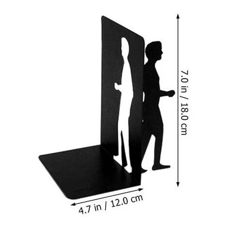 FUIENKO Serre-livres En Fer Créatif, 1 Ensemble, Rangement De Livres, Bouchon De Livre Pour étagères,Black 3 FUIENKO Serre-livres En Fer Créatif, 1 Ensemble, Rangement De Livres, Bouchon De Livre Pour étagères,Black