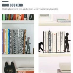 FUIENKO Serre-livres En Fer Créatif, 1 Ensemble, Rangement De Livres, Bouchon De Livre Pour étagères,Black 10 FUIENKO Serre-livres En Fer Créatif, 1 Ensemble, Rangement De Livres, Bouchon De Livre Pour étagères,Black -Petit rangement Soldes Magasin 68245212 4